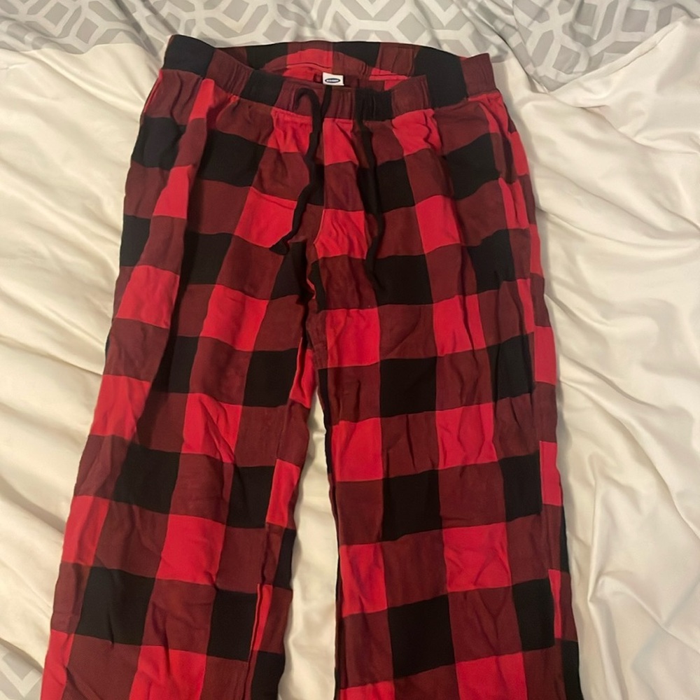Red and Black plaid pj pants